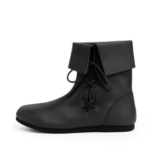 middel eeuwse schoenen van nubuck leer zwart 43