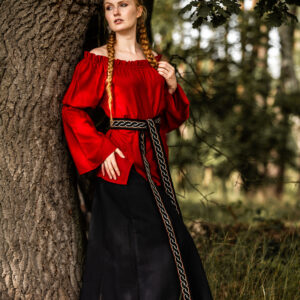 klassiek middel eeuwse blouse 'emma' rood xxl