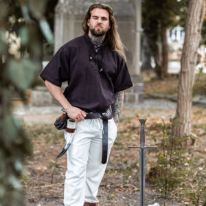 middel eeuwse shirt 'eric' bruin xxl