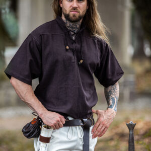 middel eeuwse shirt 'eric' bruin xxl