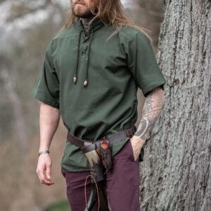 middel eeuwse shirt 'eric' groen xxl