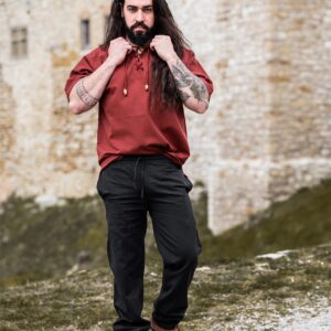 middel eeuwse shirt 'eric' rood xxl