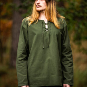 middel eeuwse shirt 'otto' groen xxl