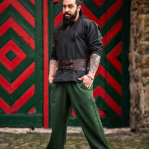 middel eeuwse broek 'dirk' groen xxl