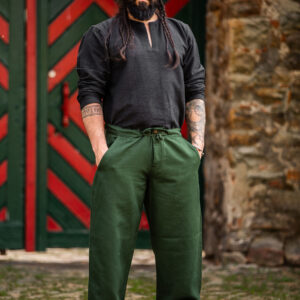 middel eeuwse broek 'dirk' groen xxl