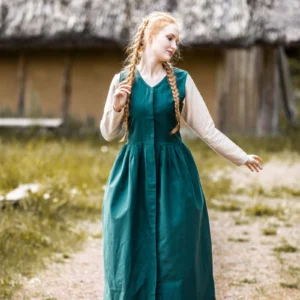 middel eeuwse jurk groen s