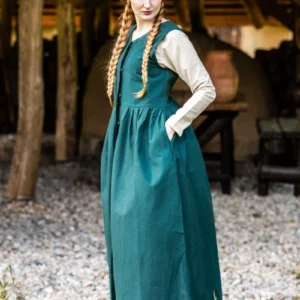 middel eeuwse jurk groen s