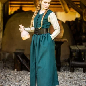 middel eeuwse jurk groen s