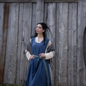 landelijke overjurk blauw s