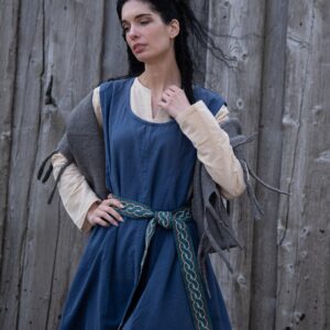 landelijke overjurk blauw s