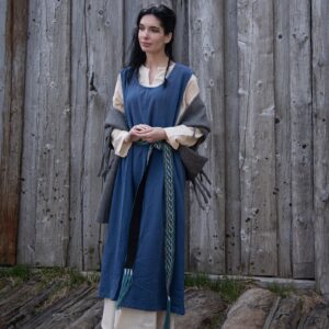 landelijke overjurk blauw s