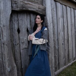 landelijke overjurk blauw s